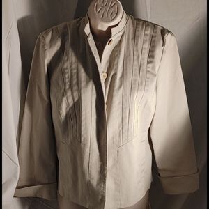 Nancy Bolen Tan size 10 jacket/Blazer